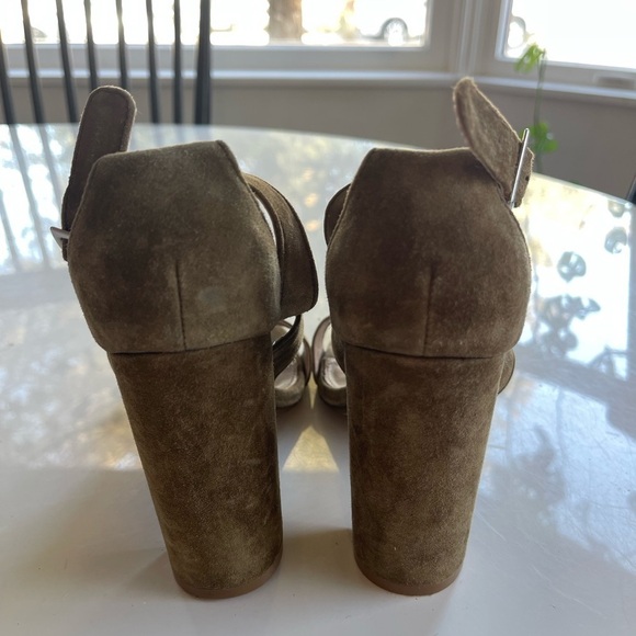 Steve Madden Olive Suede Leather Heels - 7.5 - Picture 4 of 5